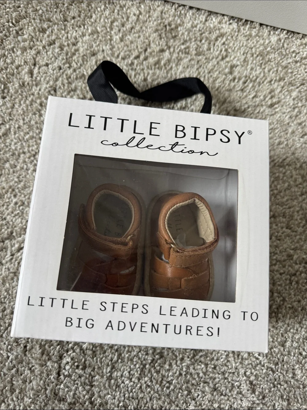 Little Bipsy Tan Leather Baby Moccasins